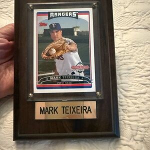 Mark Teixeira Baseball Card Plaque